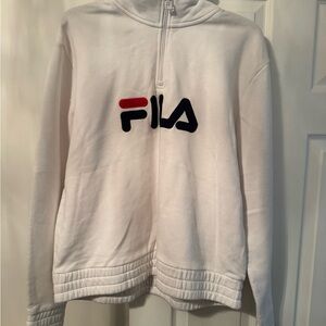 Fila Navy and Red Logo Pullover